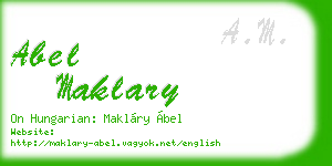 abel maklary business card