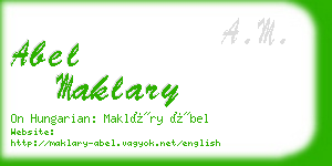 abel maklary business card